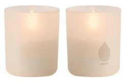 UYUNI LED Kerze im Glas 6x7 cm (2 Stück) Vanilla