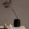 UYUNI LED Kerze rund Glitzer 7x7 cm Nordic white