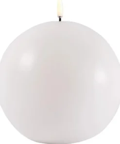 UYUNI LED Kerze rund Smooth ⌀10cm Nordic White