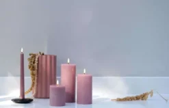 UYUNI LED Kerze Rustic 7,8x10 cm Dusty rose Sale