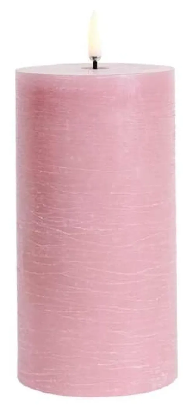 UYUNI LED Kerze Rustic 7,8x15 cm Dusty rose Sale