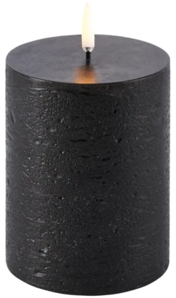 UYUNI LED Kerze Rustic 7,8x10 cm Forest Black