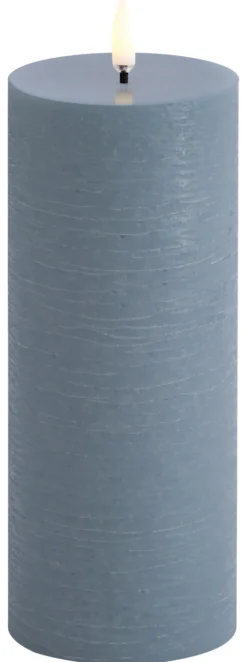UYUNI LED Kerze Rustic 7,8x20 cm Hazy Blue Sale