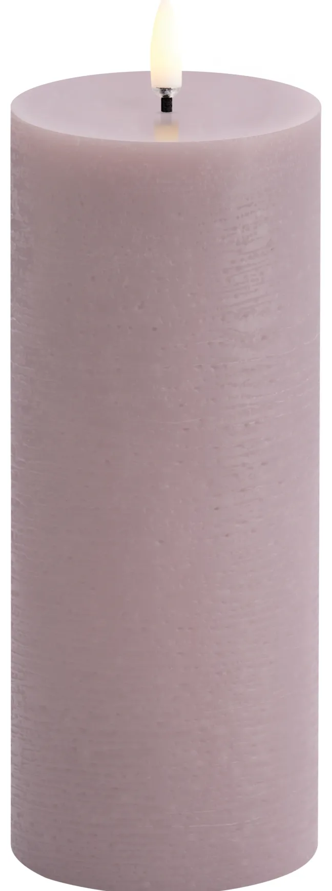 UYUNI LED Kerze Rustic 7,8x20 cm Light Lavender