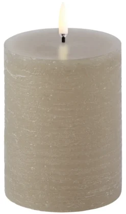 UYUNI LED Kerze Rustic 7,8x10 cm Sandstone