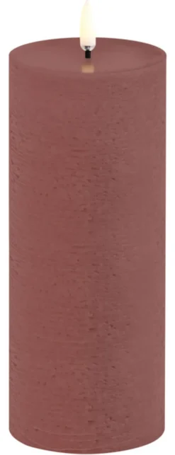 UYUNI LED Kerze Rustic 7,8x20 cm Terracotta