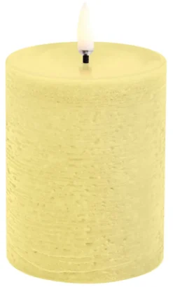 UYUNI LED Kerze Rustic 7,8x10 cm Wheat Yellow