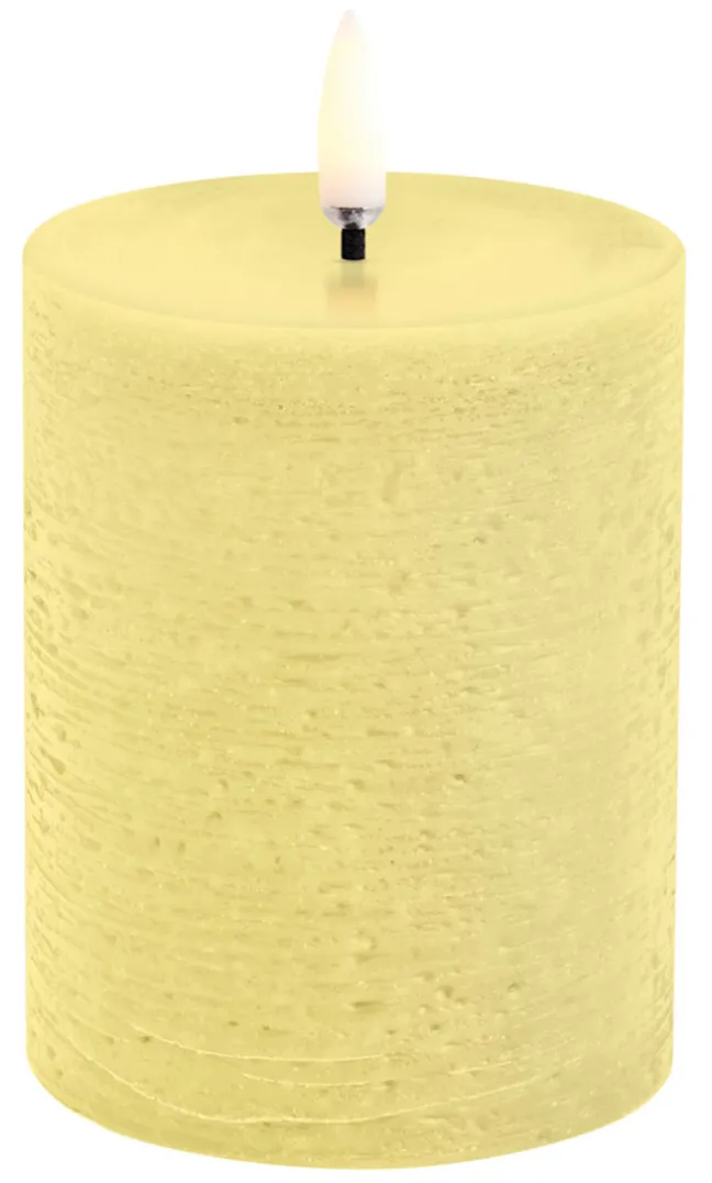 UYUNI LED Kerze Rustic 7,8x10 cm Wheat Yellow