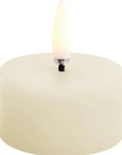 UYUNI LED Kerze Smooth 5x2,8 cm Ivory