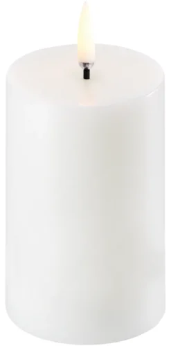 UYUNI LED Kerze Smooth 5x7,5 cm Nordic White