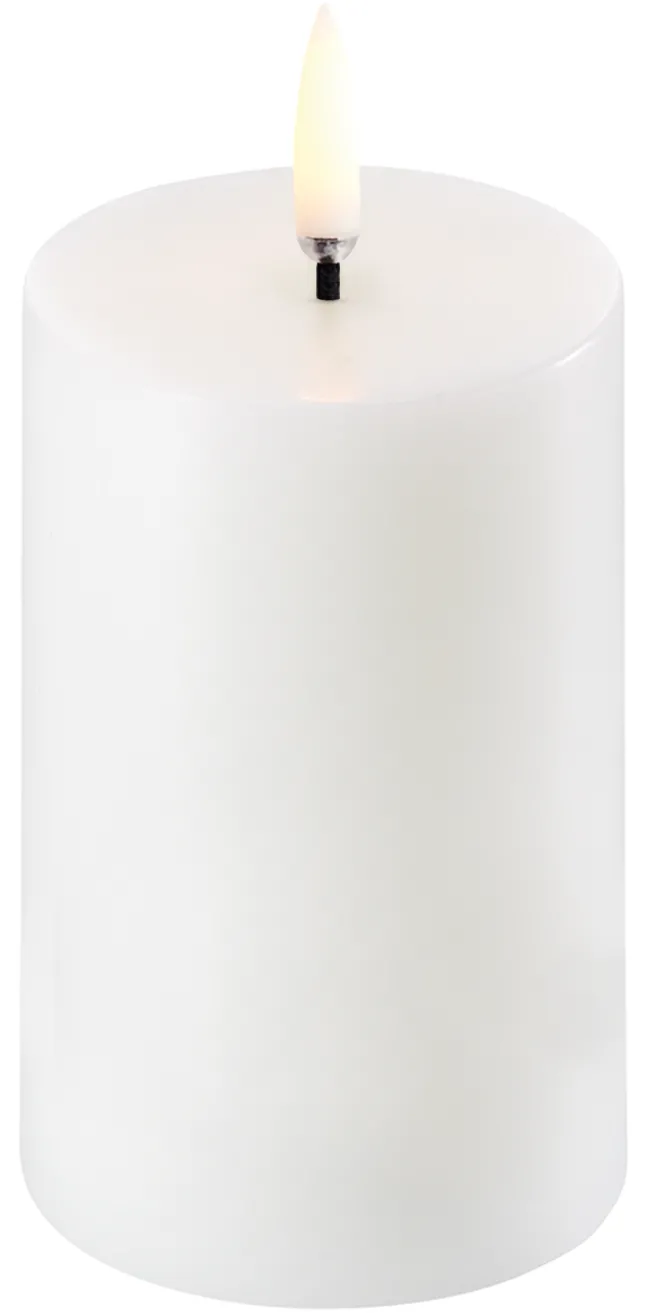 UYUNI LED Kerze Smooth 5x7,5 cm Nordic White