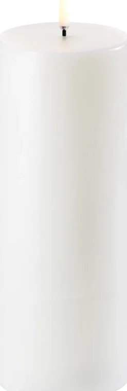 UYUNI LED Kerze Smooth 7,8x20 cm Nordic White