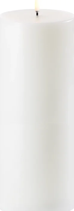UYUNI LED Kerze Smooth 10,1x25 cm Nordic White
