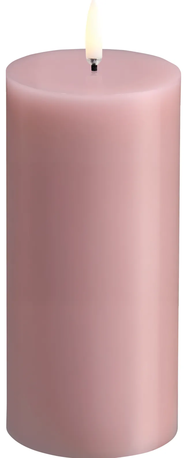 UYUNI LED Kerze Smooth 7,8x15 cm Rose Powder
