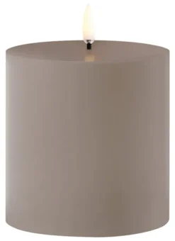 UYUNI LED Outdoor-Kerze 8,4x10 cm Sandstone