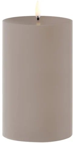 UYUNI LED Outdoor-Kerze 8,4x15 cm Sandstone