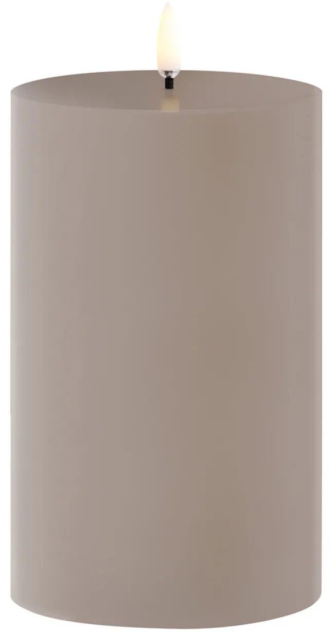 UYUNI LED Outdoor-Kerze 8,4x15 cm Sandstone
