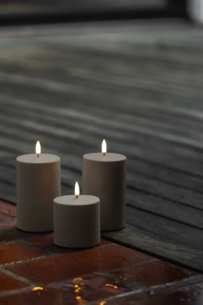 UYUNI LED Outdoor-Kerze 7,8x12,7 cm Sandstone Sale