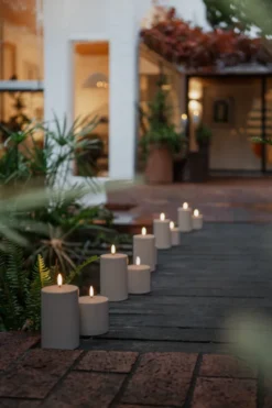 UYUNI LED Outdoor-Kerze 7,8x7,8 cm Sandstone Sale