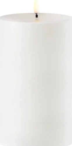 UYUNI LED Outdoor-Kerze 8,4x15 cm white
