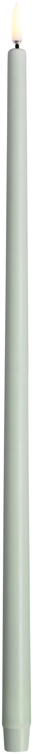 UYUNI LED Stabkerze groß Smooth 2,3x55 cm dusty green
