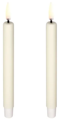 UYUNI LED Stabkerze mini (2 Stück) Smooth 1,3x13,8 cm Ivory