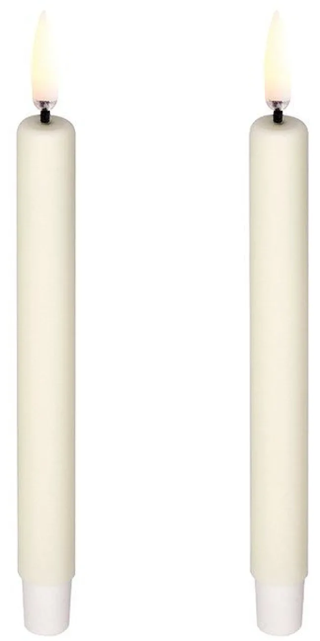 UYUNI LED Stabkerze mini (2 Stück) Smooth 1,3x13,8 cm Ivory
