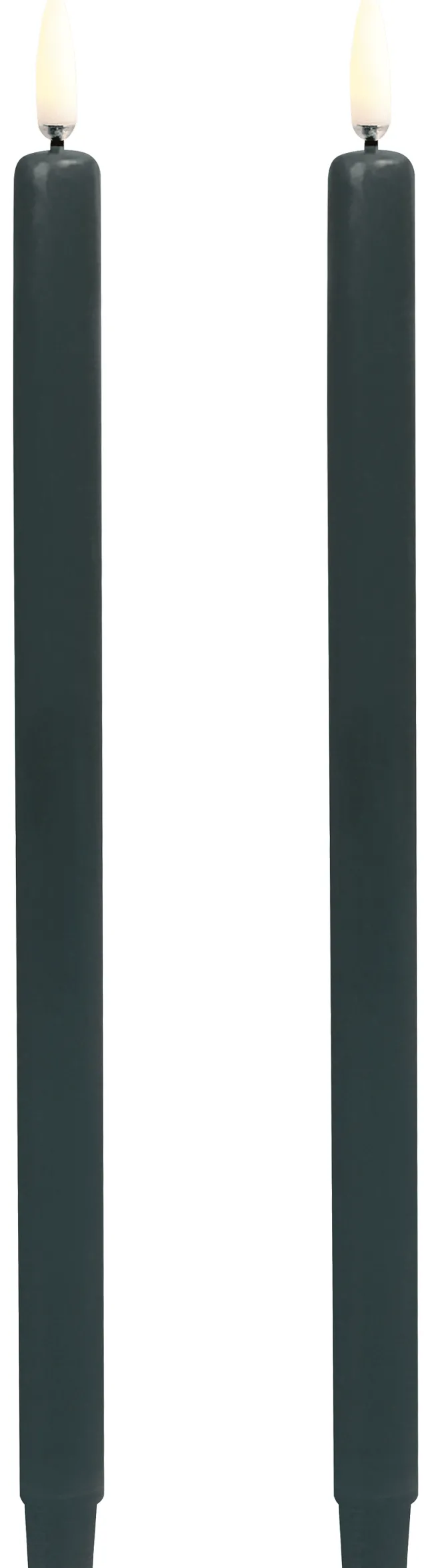 UYUNI LED Stabkerze mini (2 Stück) Smooth 1,3x25 cm Pine Green