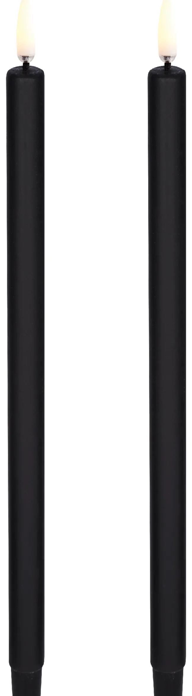 UYUNI LED Stabkerze Mini (2 Stück) Smooth 1,3x25 cm Plain Black