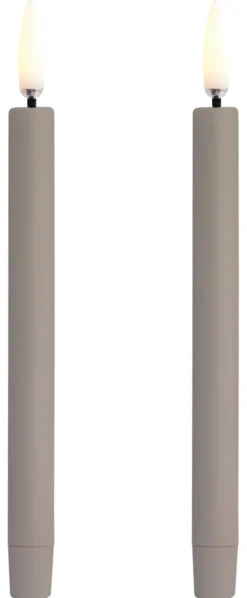 UYUNI LED Stabkerze mini (2 Stück) Smooth 1,3x13,8 cm Sandstone