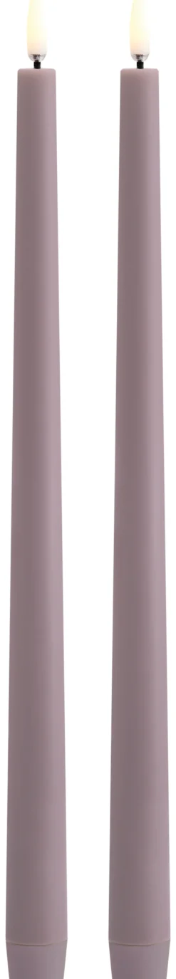 UYUNI LED Stabkerze Slim (2 Stück) Smooth 2,3x32 cm Light Lavender Sale