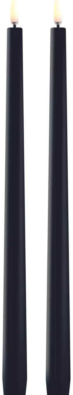UYUNI LED Stabkerze Slim (2 Stück) Smooth 2,3x32 cm Plain Black Sale