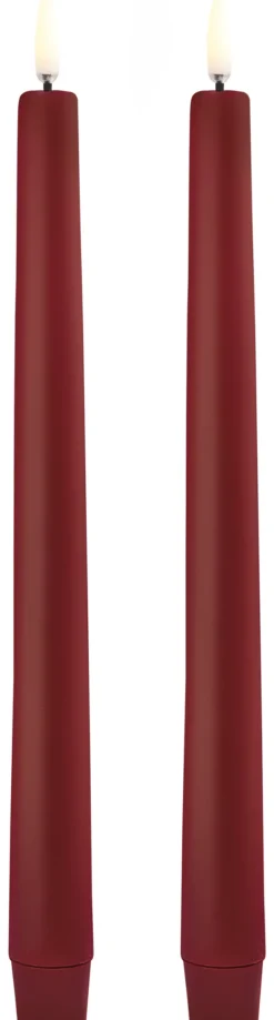 UYUNI LED Stabkerze (2 Stück) Smooth 2,3x25 cm Carmine red Sale