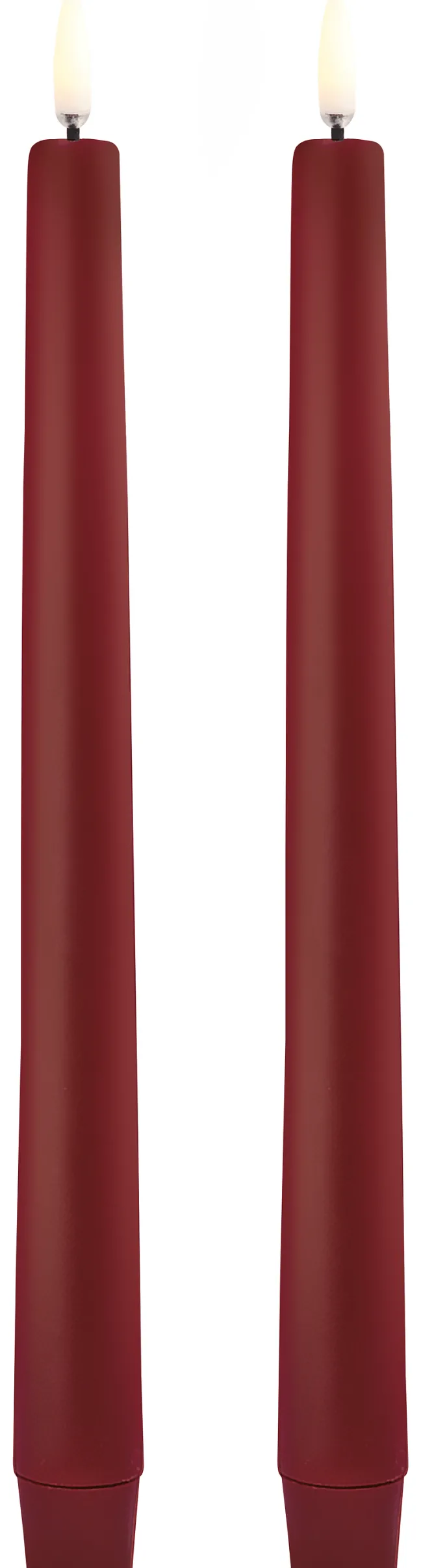 UYUNI LED Stabkerze (2 Stück) Smooth 2,3x25 cm Carmine red Sale