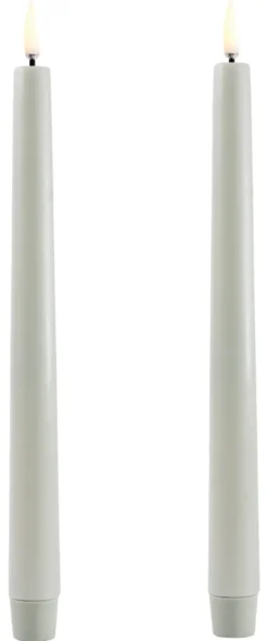 UYUNI LED Stabkerze (2 Stück) Smooth 2,3x25 cm Dusty Green Sale