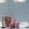 UYUNI LED Stabkerze (2 Stück) Smooth 2,3x25 cm Dusty rose Sale