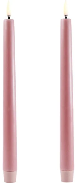 UYUNI LED Stabkerze (2 Stück) Smooth 2,3x25 cm Dusty rose Sale