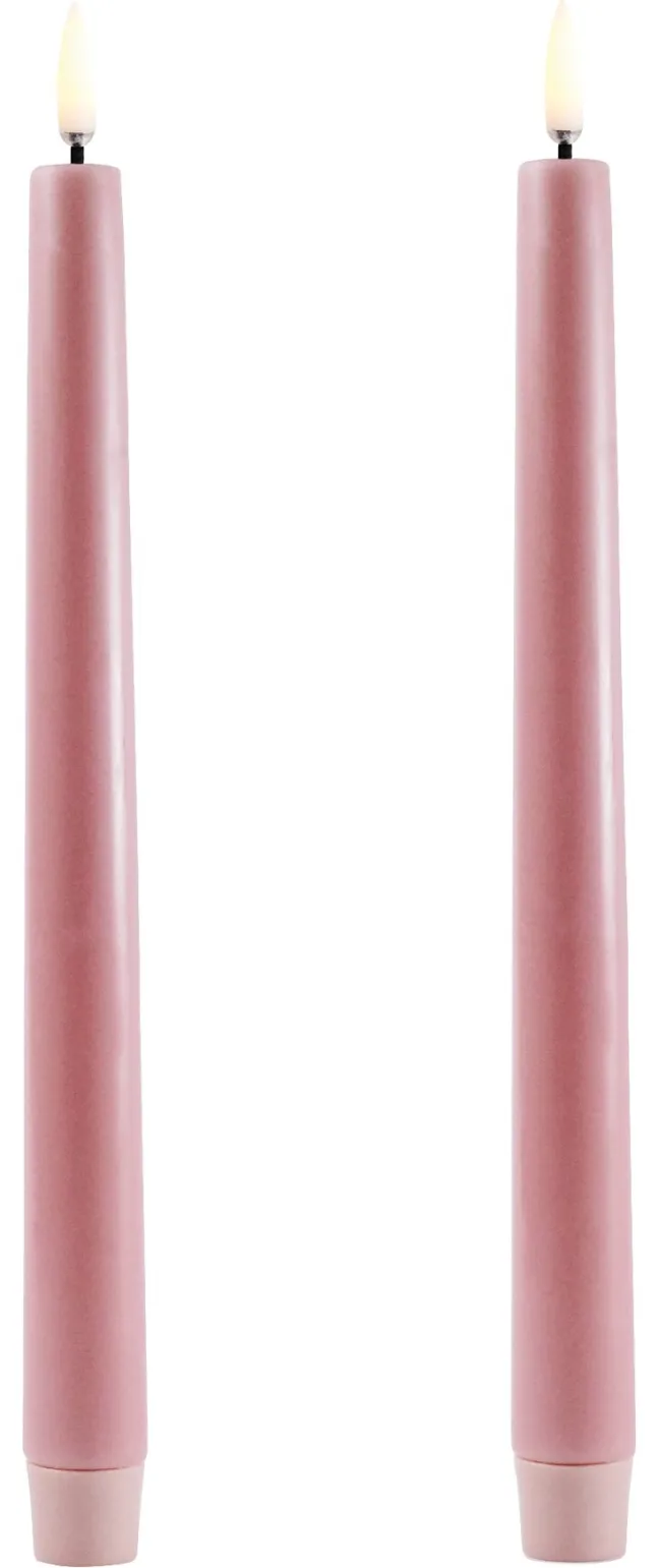UYUNI LED Stabkerze (2 Stück) Smooth 2,3x25 cm Dusty rose Sale
