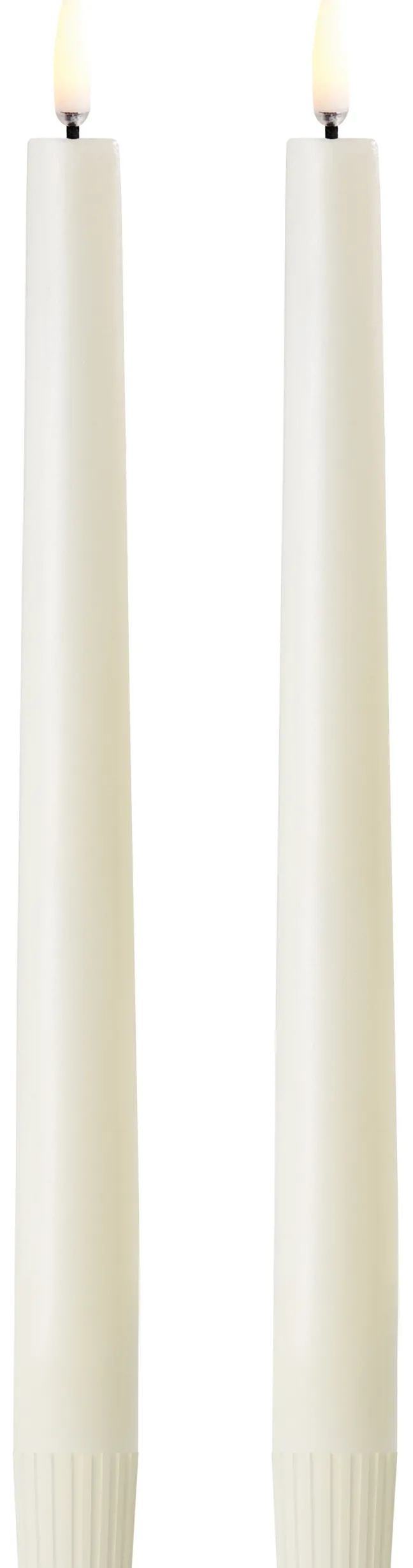 UYUNI LED Stabkerze (2 Stück) Smooth 2,3x25 cm Ivory