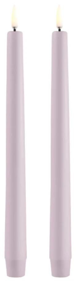 UYUNI LED Stabkerze (2 Stück) Smooth 2,3x25 cm Light Lavender
