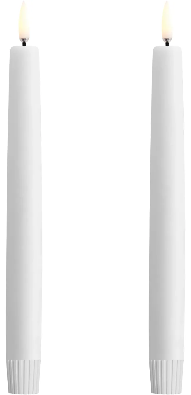 UYUNI LED Stabkerze (2 Stück) Smooth 2,3x20 cm Nordic White