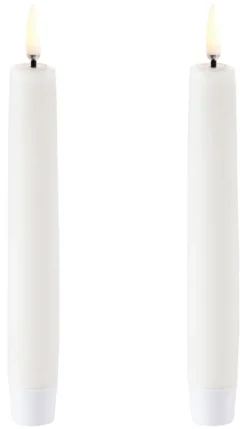 UYUNI LED Stabkerze (2 Stück) Smooth 2,3x15 cm Nordic White Sale