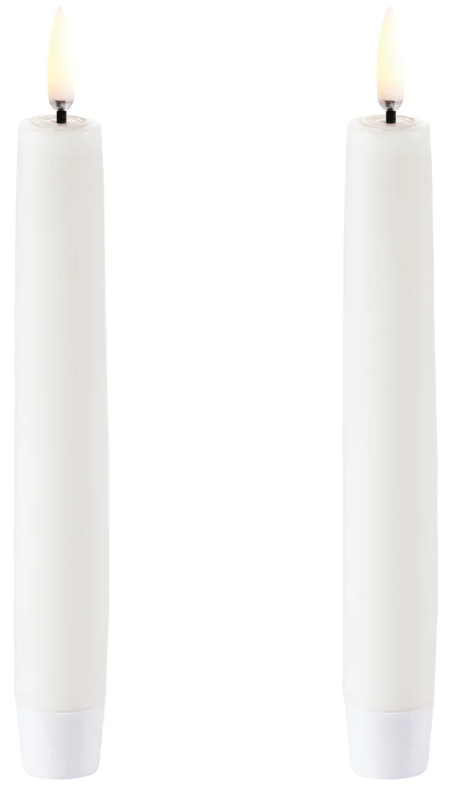 UYUNI LED Stabkerze (2 Stück) Smooth 2,3x15 cm Nordic White Sale