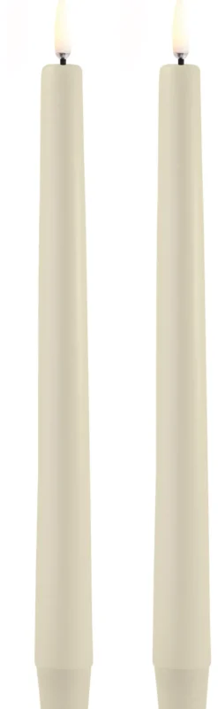 UYUNI LED Stabkerze (2 Stück) Smooth 2,3x25 cm Oyster Grey