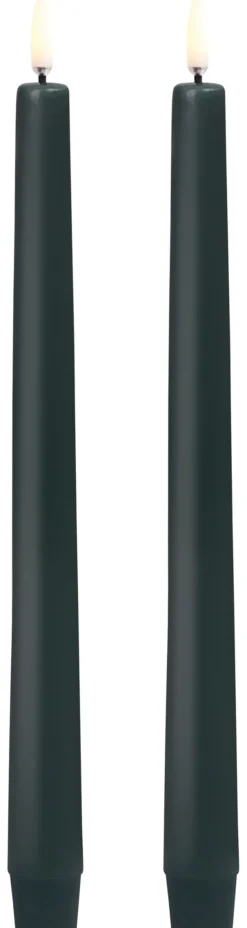 UYUNI LED Stabkerze (2 Stück) Smooth 2,3x25 cm Plain Black