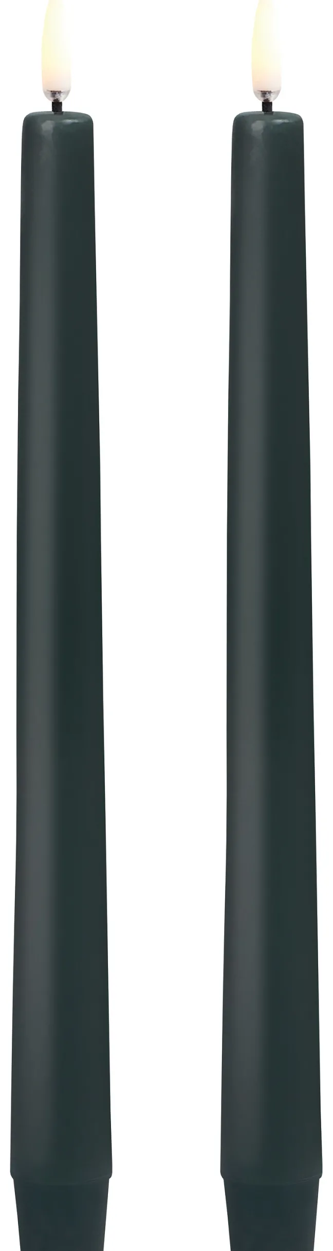 UYUNI LED Stabkerze (2 Stück) Smooth 2,3x25 cm Plain Black