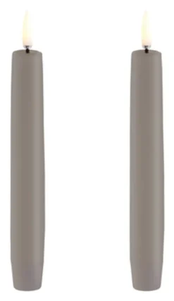 UYUNI LED Stabkerze (2 Stück) Smooth 2,3x15 cm Sandstone