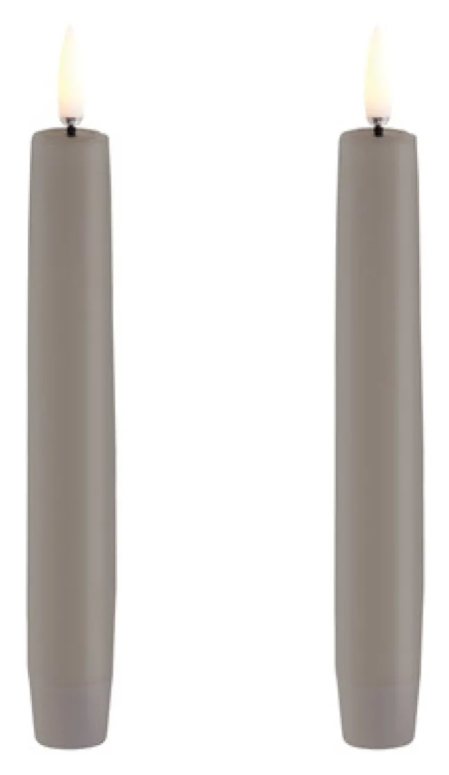 UYUNI LED Stabkerze (2 Stück) Smooth 2,3x15 cm Sandstone