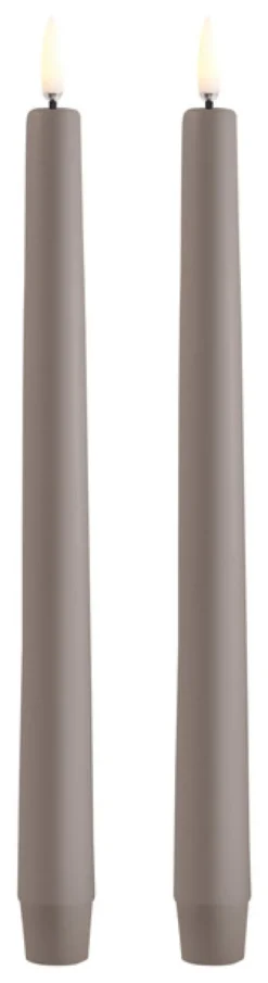 UYUNI LED Stabkerze (2 Stück) Smooth 2,3x25 cm Sandstone