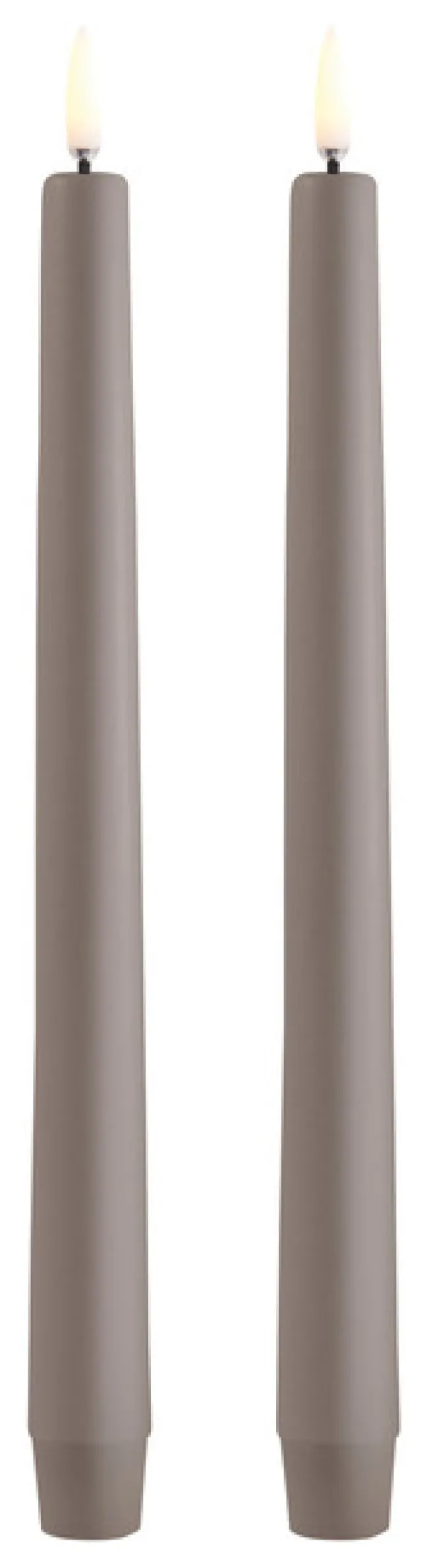 UYUNI LED Stabkerze (2 Stück) Smooth 2,3x25 cm Sandstone